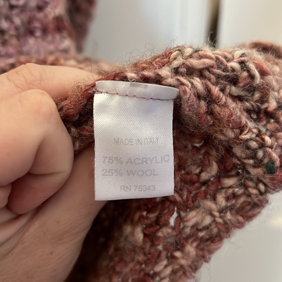 Anthropologie Elsamanda Slouchy Chunk Knit Turtleneck Sweater Large Spice - Picture 8 of 12